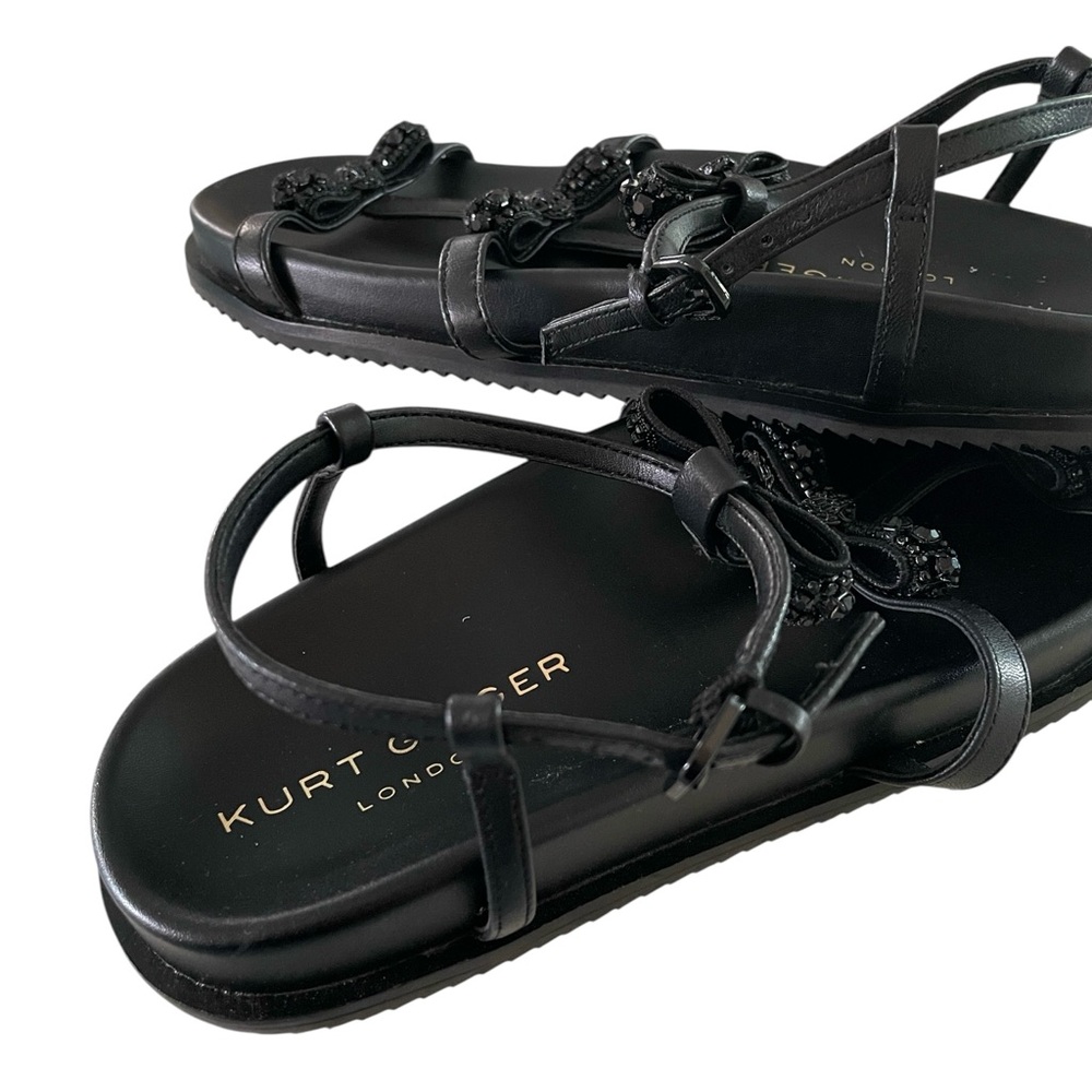 Kurt Geiger London Women's Black Embellished‎ Pierra Drench Sandals Size EU39 - Picture 5 of 8